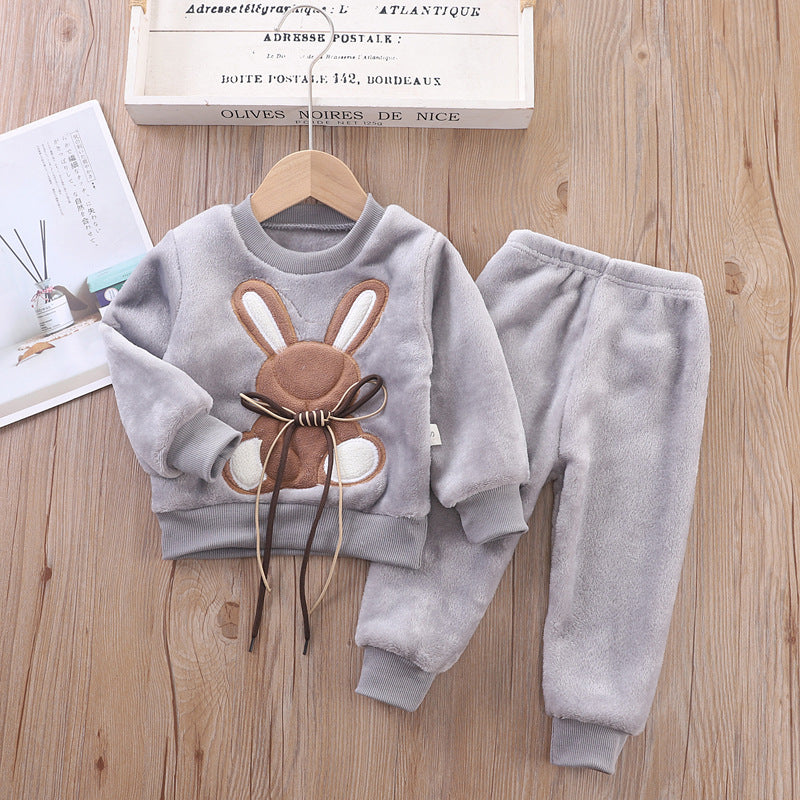 Children’s Fleece Rabbit Pajama Set | Cozy Two-Piece Sleepwear