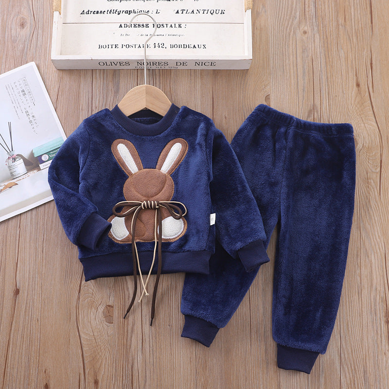 Children’s Fleece Rabbit Pajama Set | Cozy Two-Piece Sleepwear