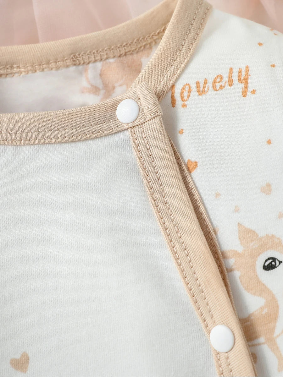Baby Outfit | 4-Piece Set with Bib & Gloves