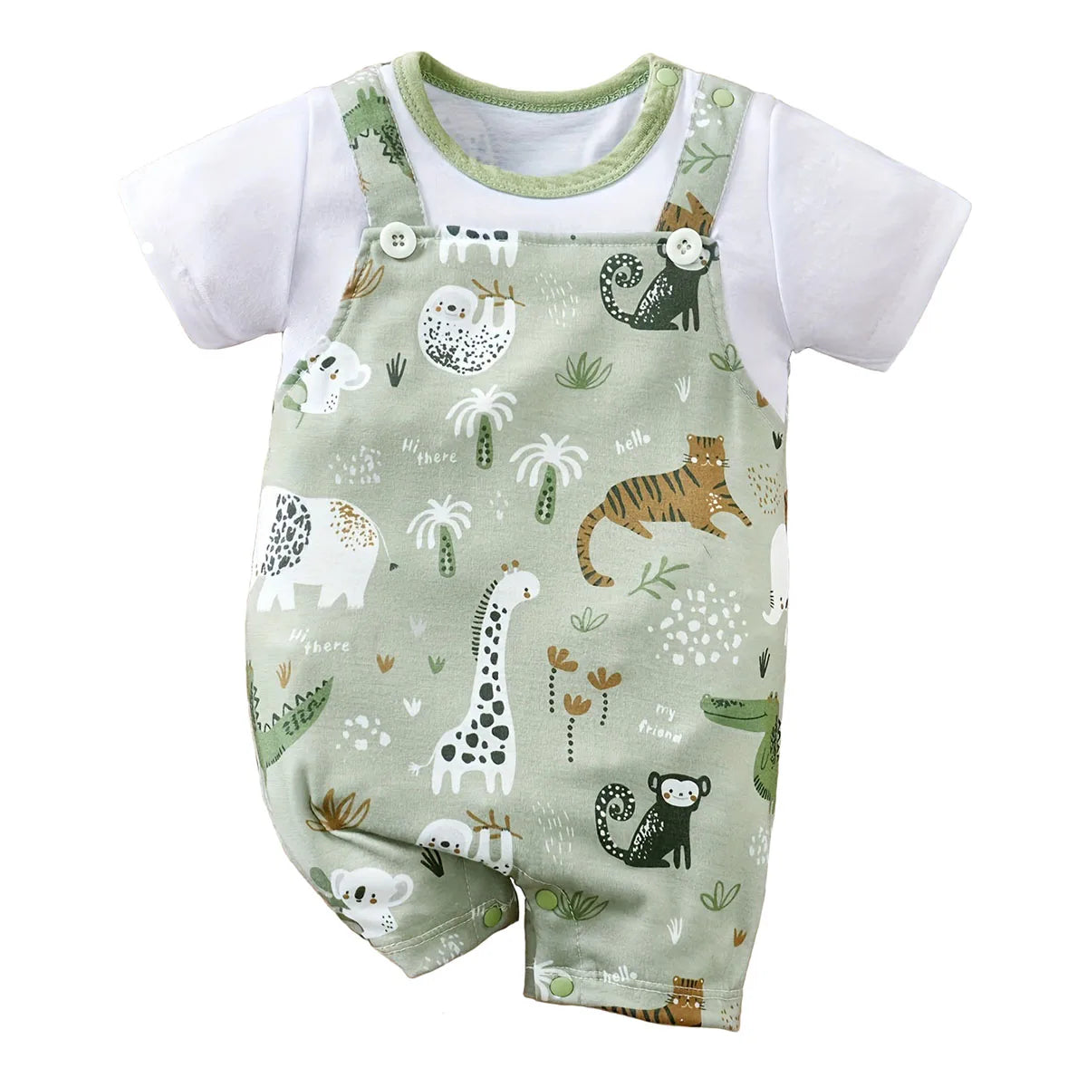 Infant Zoo Animal Print Romper | Baby Boys’ Short-Sleeve Bodysuit