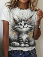 Happy Fluffy Cat T-Shirt