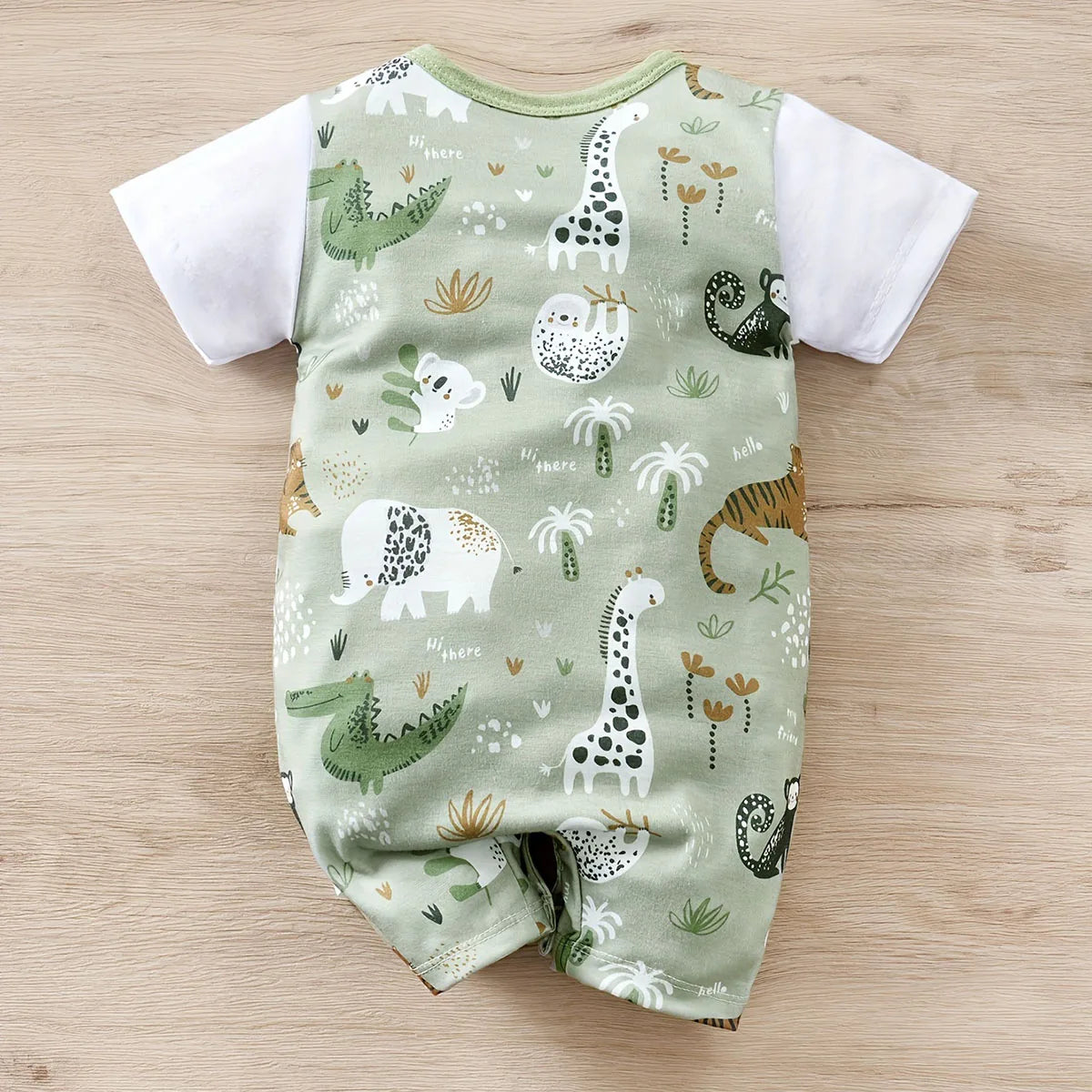 Infant Zoo Animal Print Romper | Baby Boys’ Short-Sleeve Bodysuit