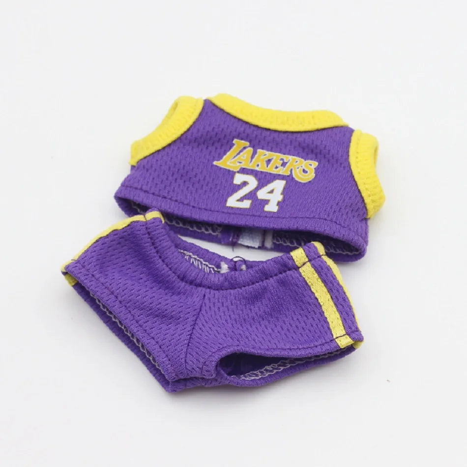 Labubu Lakers Basketball Jersey – 15/17cm Doll Clothes Set (V1/V2)