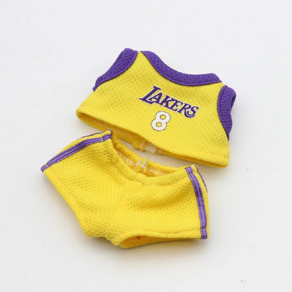 Labubu Lakers Basketball Jersey – 15/17cm Doll Clothes Set (V1/V2)
