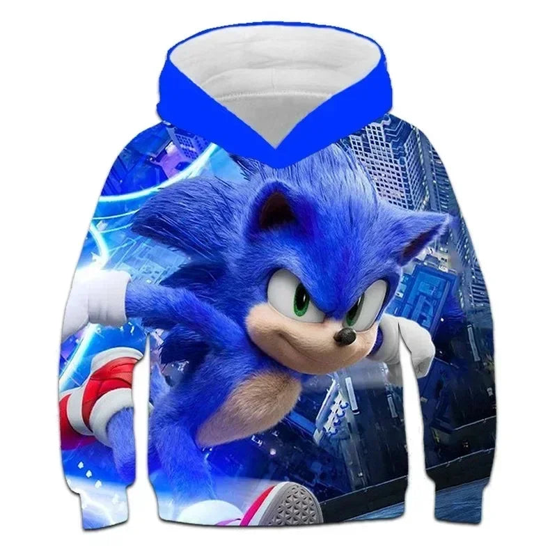 Sonic 3D Hoodie | Kids' Cartoon Sweatshirt