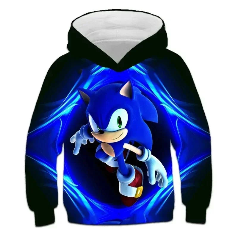 Sonic 3D Hoodie | Kids' Cartoon Sweatshirt